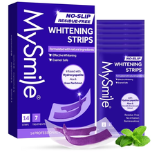 Load image into Gallery viewer, MySmile 28pcs 14 Treatment Purple Teeth Whitening Strips 2 Weeks Tooth Whitener Kit