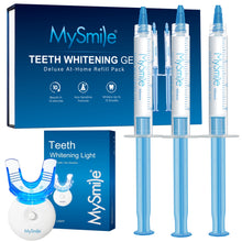 Load image into Gallery viewer, MySmile Teeth Whitening Kit with 5-LED Light 3x3ml PAP Teeth Whitening Gel Syginges, Non Sensitive Whitening Gel Refill Pack Tooth Whitener
