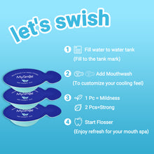 Load image into Gallery viewer, MySmile 30 Travel Case Concentrated Mouthwash for Water Flosser Oral Rinse Oral Irrigator Solution Brightens Enamel Fights Bad Breath Fresh Mint, Alcohol Free