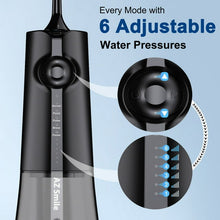 Load image into Gallery viewer, AZSmile Portable Pulse Oral Irrigator with 8 Tips Dental Water Flosser Waterproof Oral Hygiene Flossing 250ml DIY Adjustable Water Floss Pressure