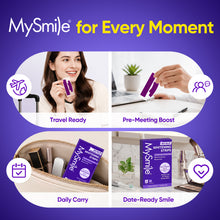 Load image into Gallery viewer, MySmile 28pcs 14 Treatment Purple Teeth Whitening Strips 2 Weeks Tooth Whitener Kit