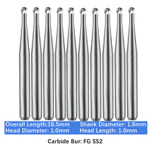 Load image into Gallery viewer, Vakker Dental Carbide Burs FG, Short Shank SS 2 Friction Grip 10/pk