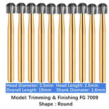 Load image into Gallery viewer, Vakker Dental Carbide Burs Trimming & Finishing T&F FG-7009 Friction Grip 10/pk
