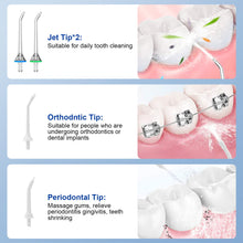 Load image into Gallery viewer, AZSmile Portable Pulse Oral Irrigator with 8 Tips Dental Water Flosser Waterproof Oral Hygiene Flossing 250ml DIY Adjustable Water Floss Pressure