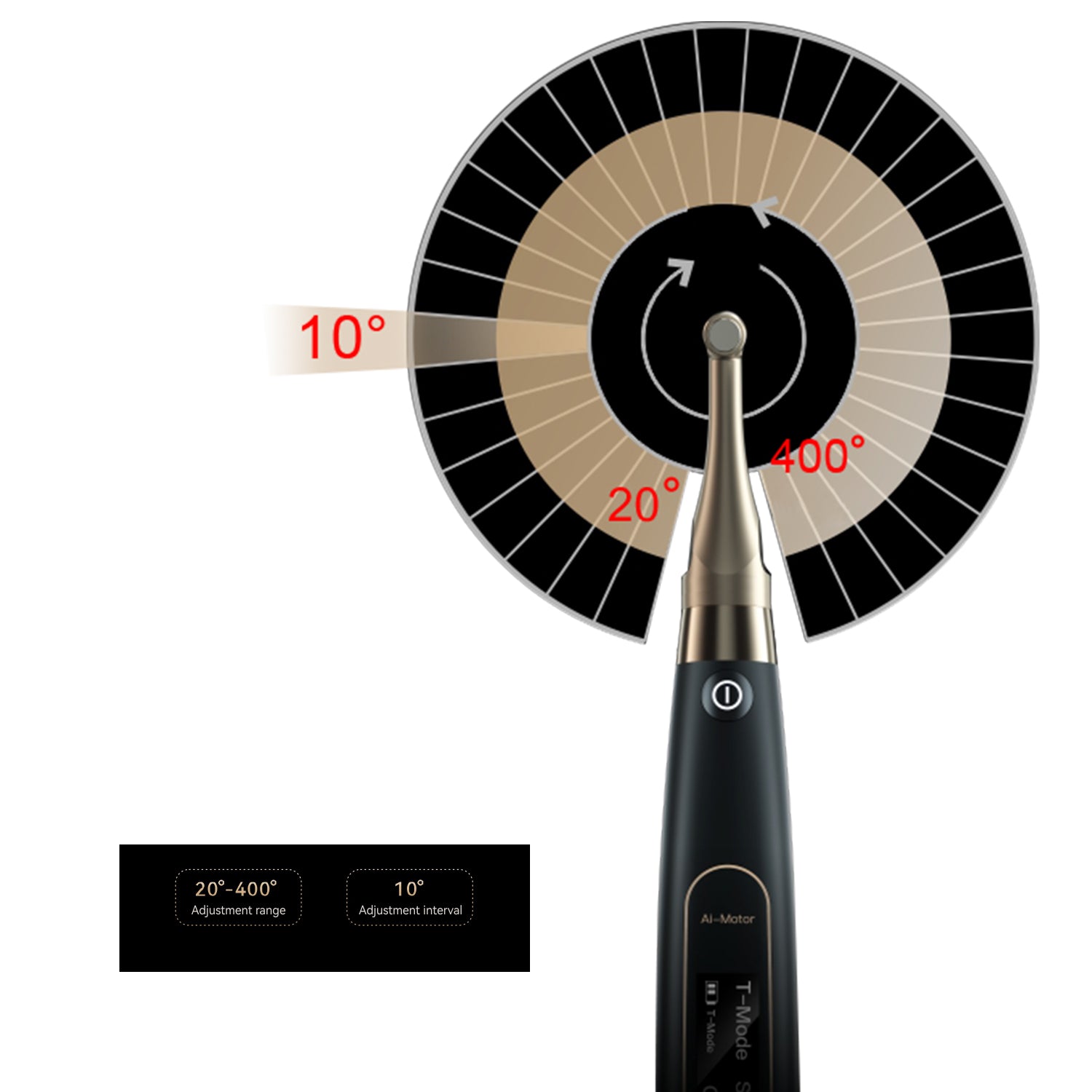 Woodpecker Ai-Motor Endo Motor with Apex Locator Reciprocating T-Mode, 2500RPM by Dr. Yoshi Terauchi Design