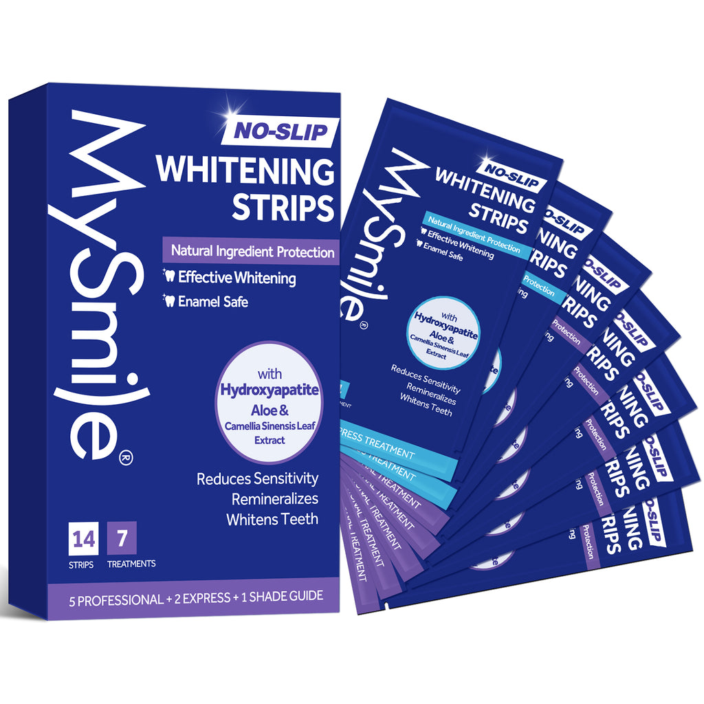 MySmile 28PC Teeth Whitening Strips Refills, Non Sensitive Teeth White Strips Tooth Whitener, Mint, 14 Treatment