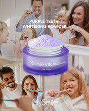 Load image into Gallery viewer, MySmile V34 PAP Color Corrector Purple Teeth Whitening Powder Kit Remove Stains
