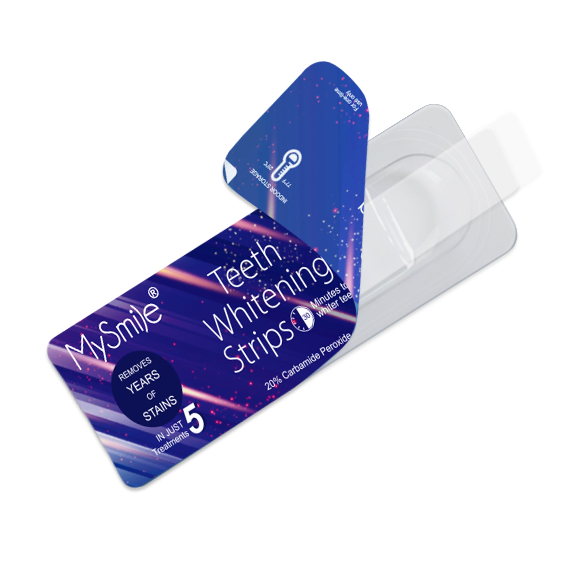 MySmile 10pcs 5 Treatment 20%CP Teeth Whitening Strips 1 Week Tooth Whitener Kit