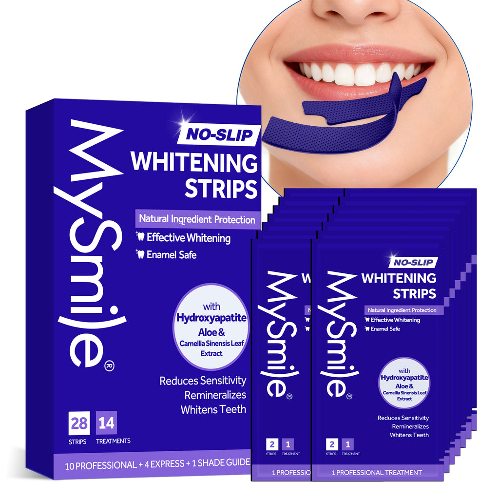 MySmile 28PC Teeth Whitening Strips Refills, Non Sensitive Teeth White Strips Tooth Whitener, Mint, 14 Treatment