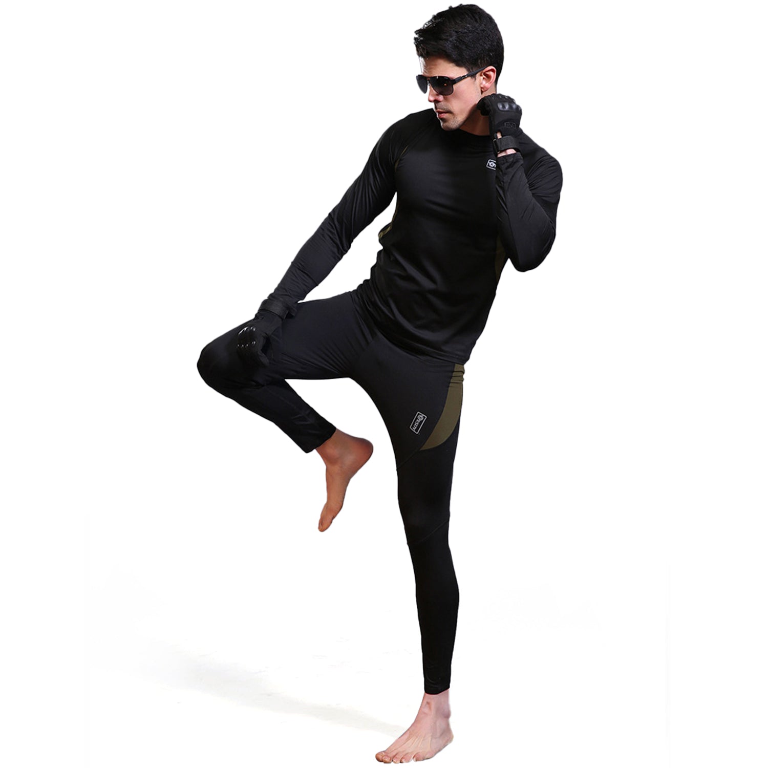 Men's Thermal Fleece Underwear Set Winter Warm Long Johns Shirts Tops & Bottom Suit