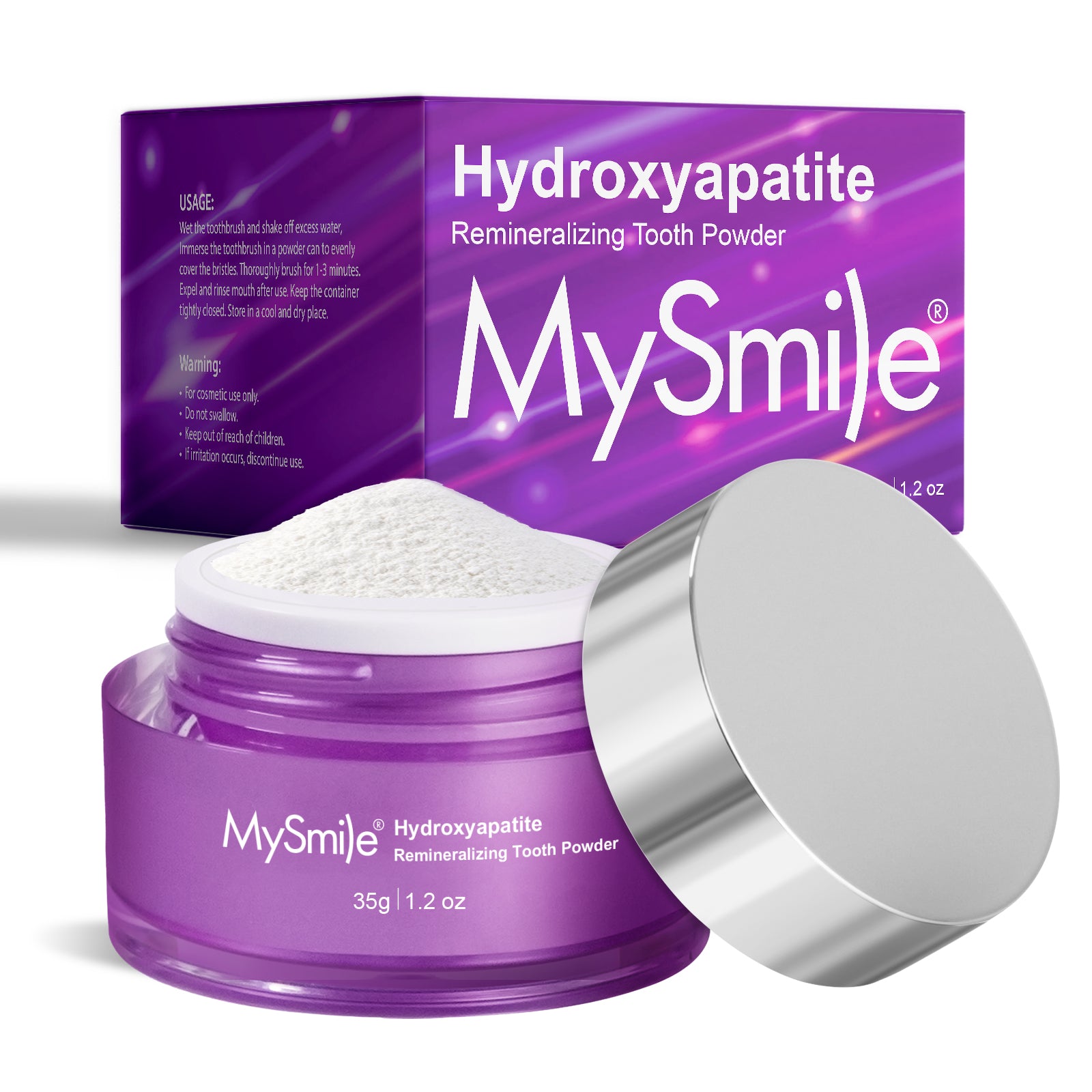 MySmile Hydroxyapatite Teeth Whitening Powder Kit Remove Stains