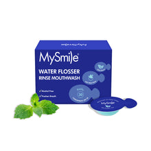 Load image into Gallery viewer, MySmile 30 Travel Case Concentrated Mouthwash for Water Flosser Oral Rinse Oral Irrigator Solution Brightens Enamel Fights Bad Breath Fresh Mint, Alcohol Free
