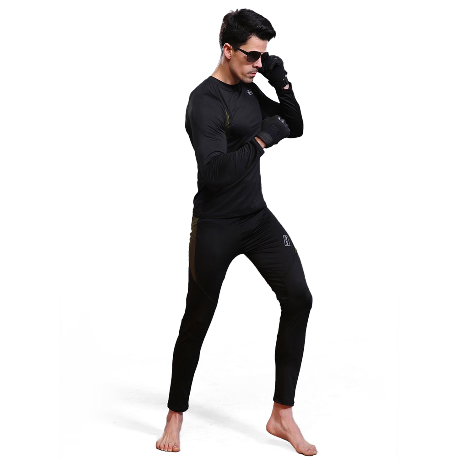 Men's Thermal Fleece Underwear Set Winter Warm Long Johns Shirts Tops & Bottom Suit