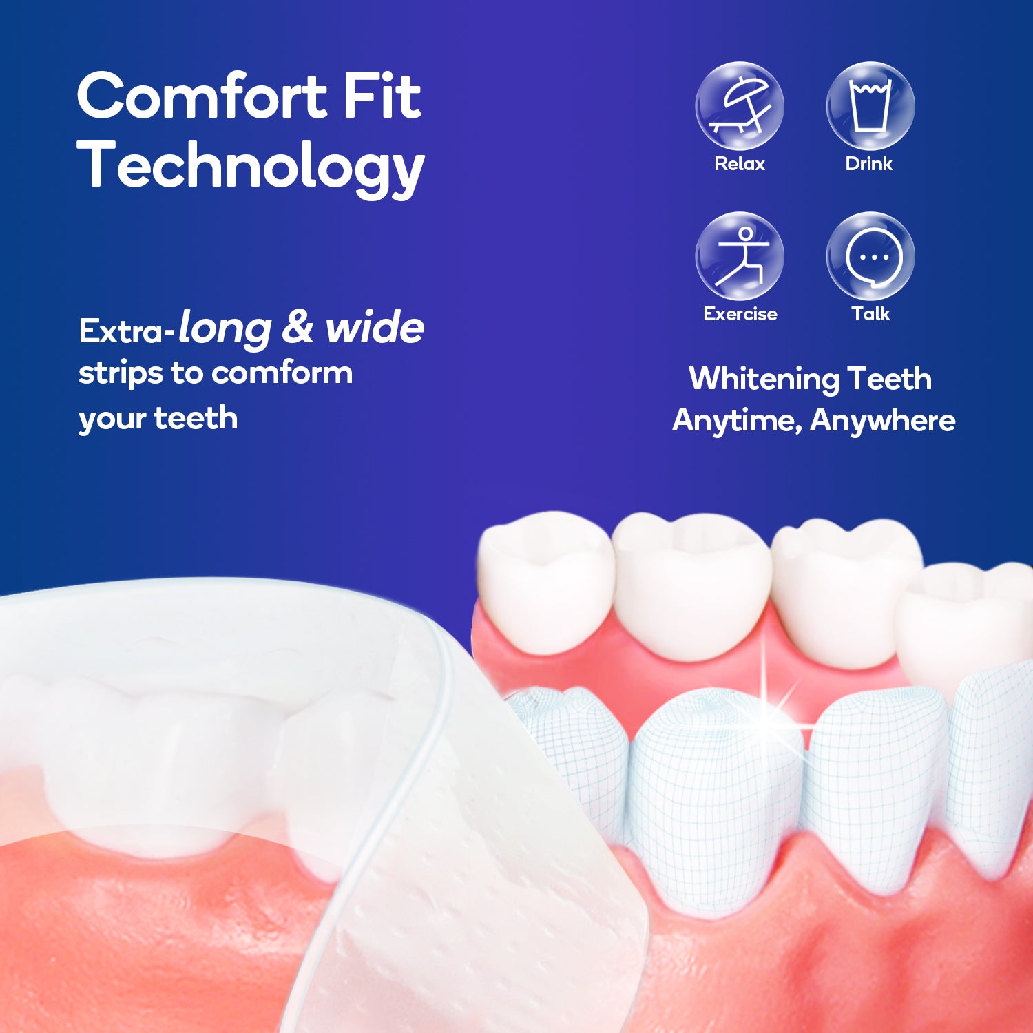 MySmile 10pcs 5 Treatment 20%CP Teeth Whitening Strips 1 Week Tooth Whitener Kit