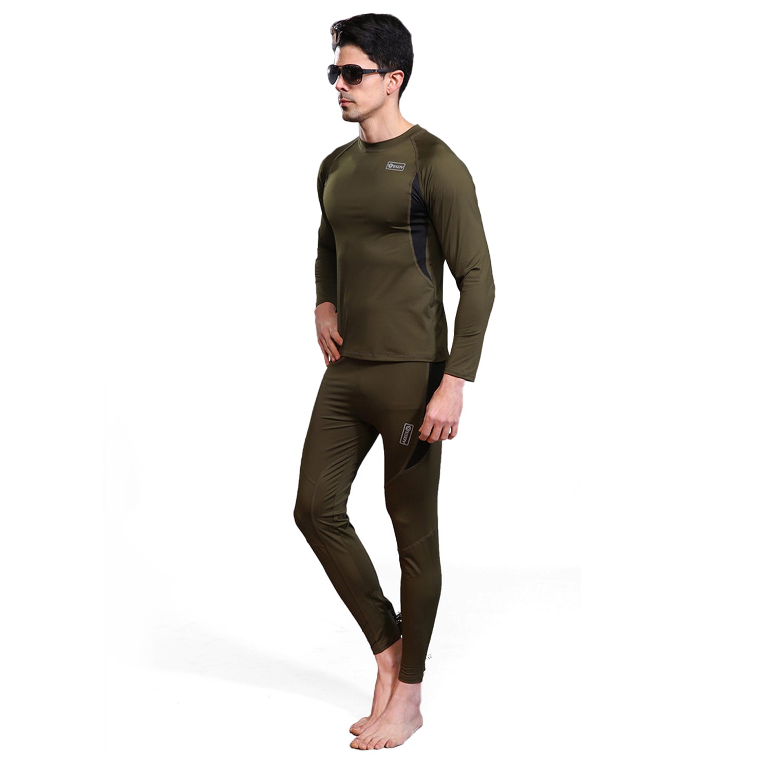 Men's Thermal Fleece Underwear Set Winter Warm Long Johns Shirts Tops & Bottom Suit