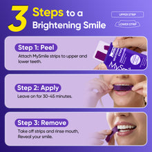 Load image into Gallery viewer, MySmile 28pcs 14 Treatment Purple Teeth Whitening Strips 2 Weeks Tooth Whitener Kit
