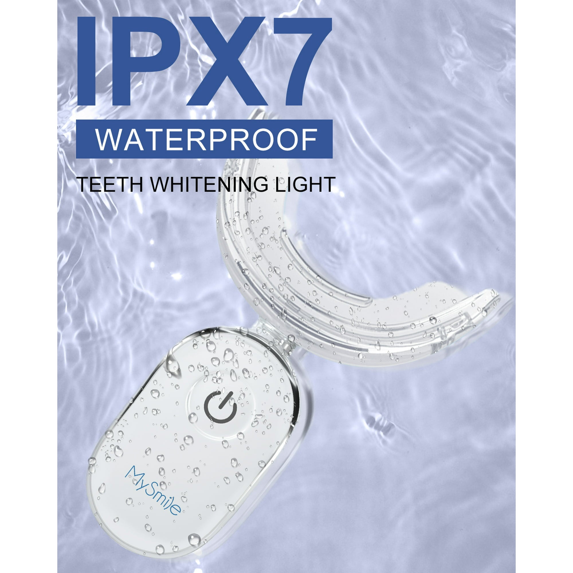 MySmie 28PC 6%HP Teeth Whitening Strips Kit with 28-LED Light Tray Stain Removal
