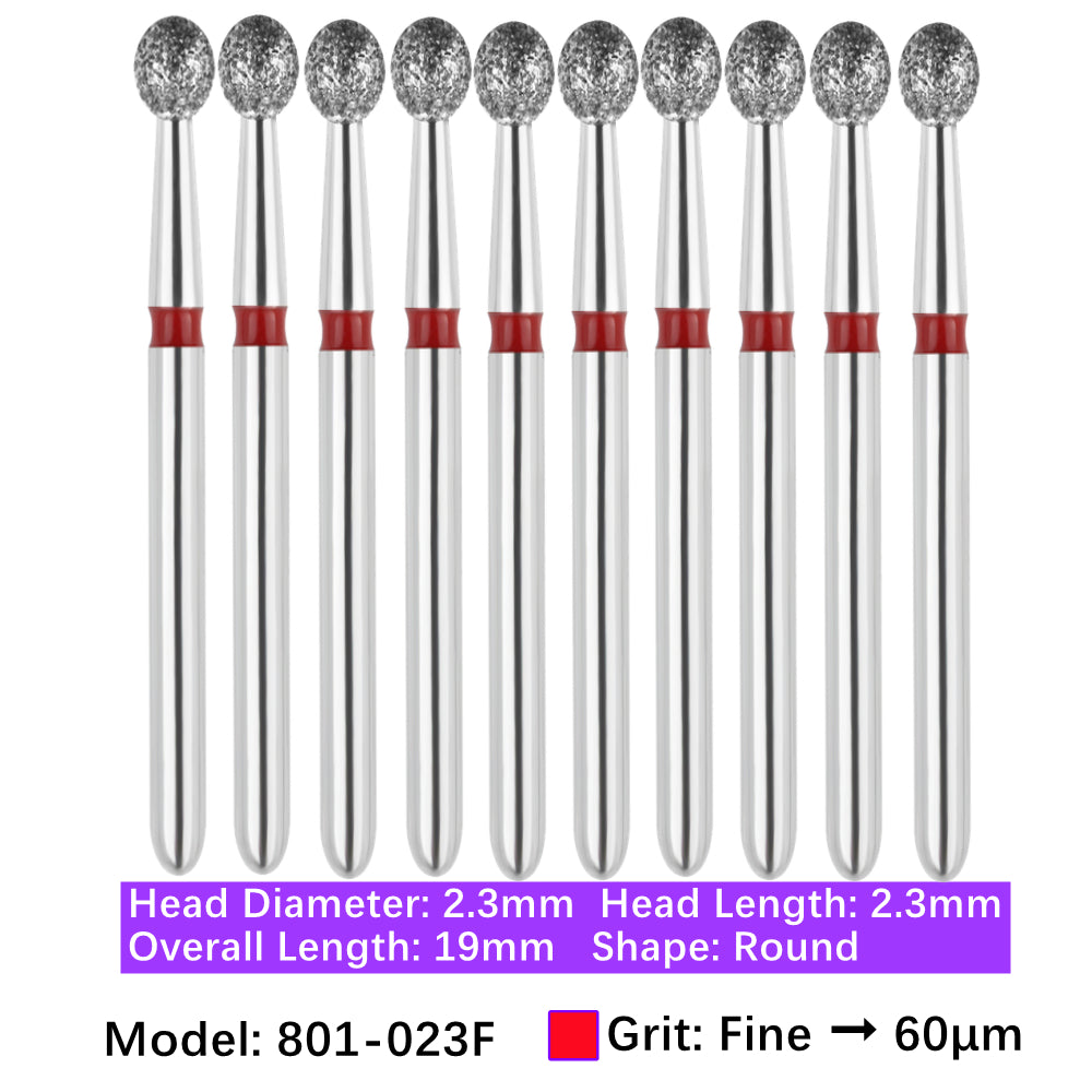 Vakker Dental Round FG Diamond Bur  801-023F  10/pk