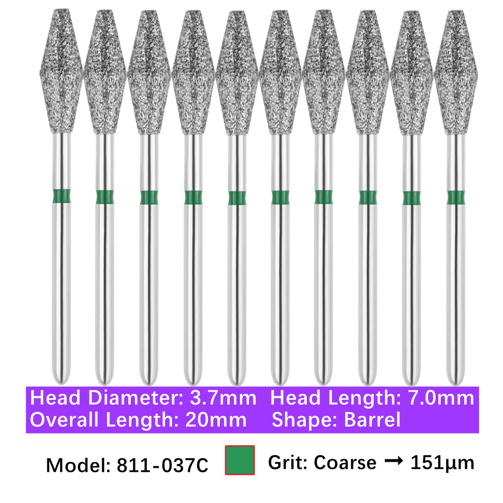 Vakker Dental Barrel FG Diamond Bur  811-037C  10/pk