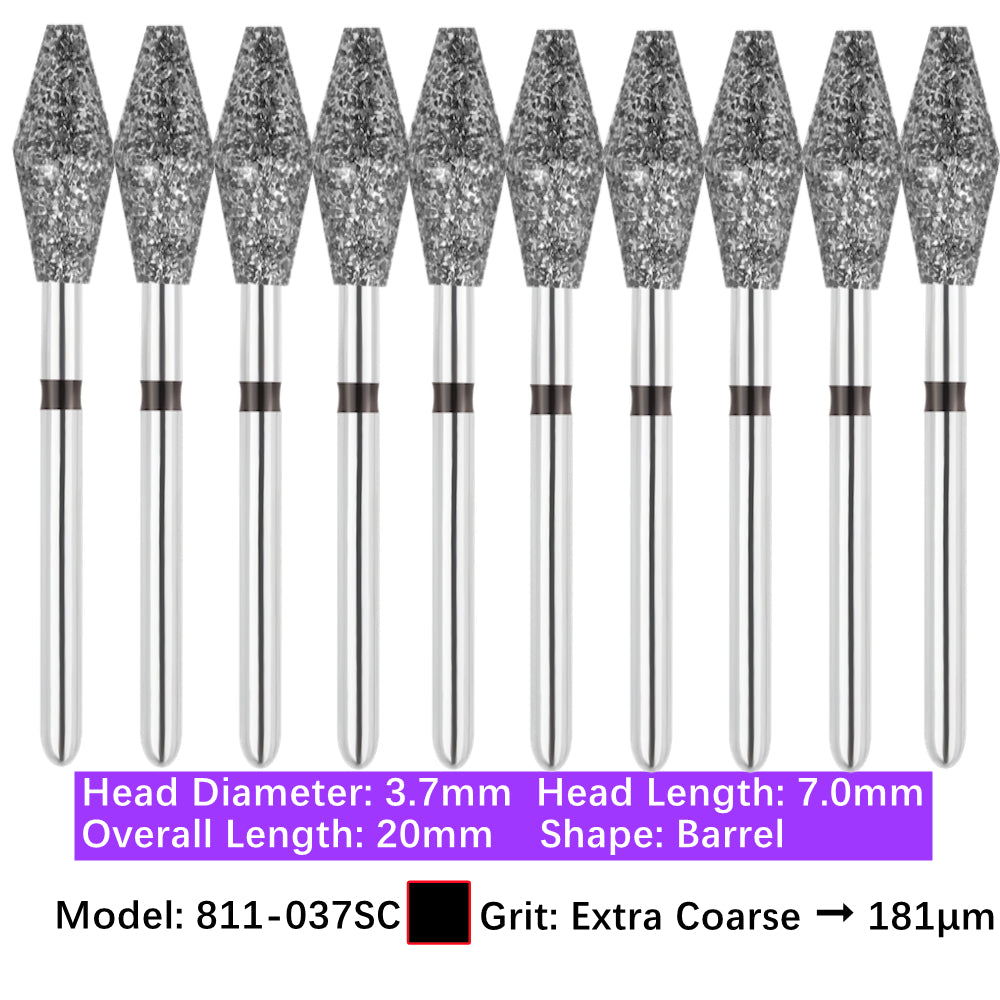 Vakker Dental Barrel FG Diamond Bur  811-037SC  10/pk