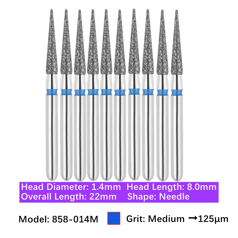 Vakker Dental Needle FG Diamond Bur 858-014M 10/pk