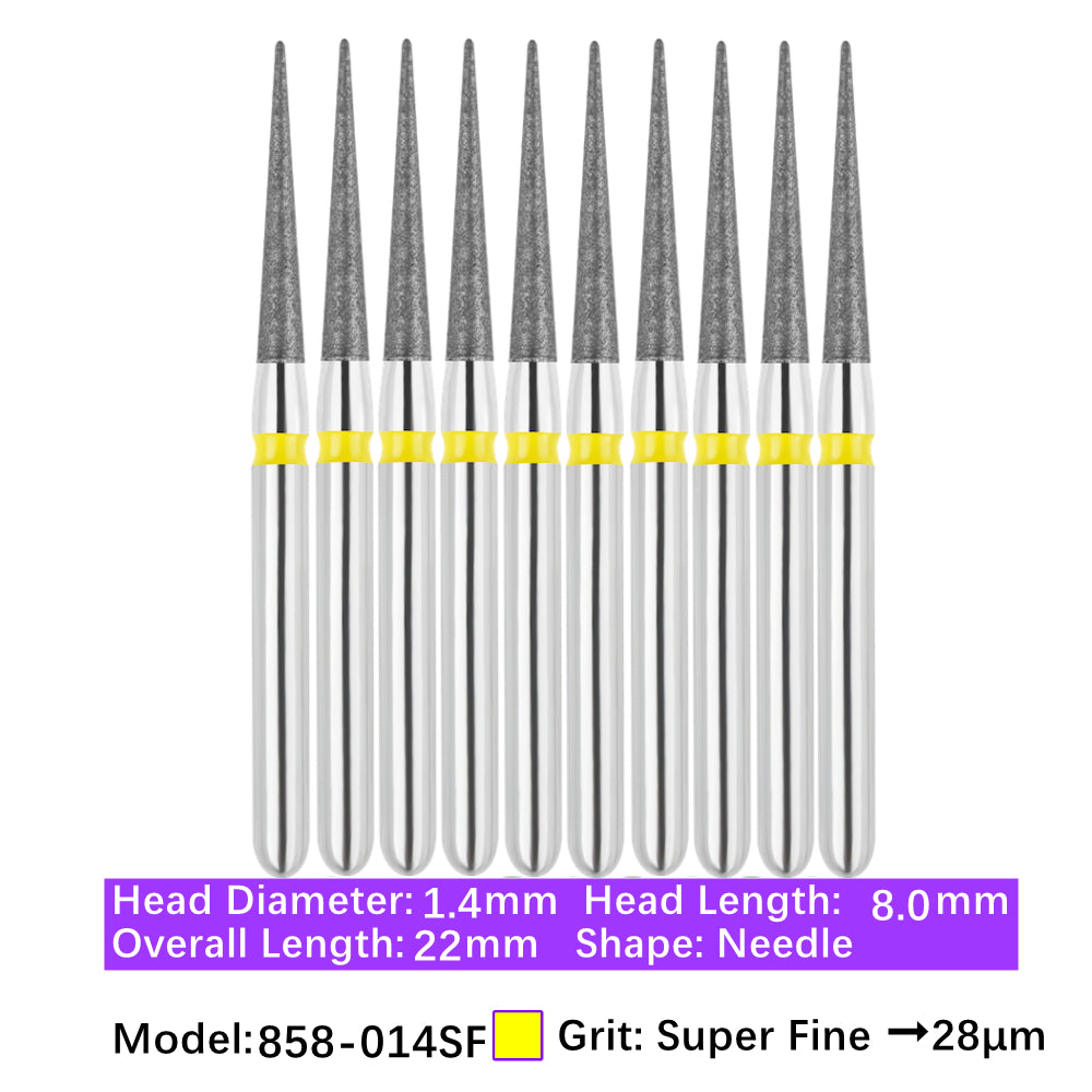 Vakker Dental Needle FG Diamond Bur 858-014SF 10/pk