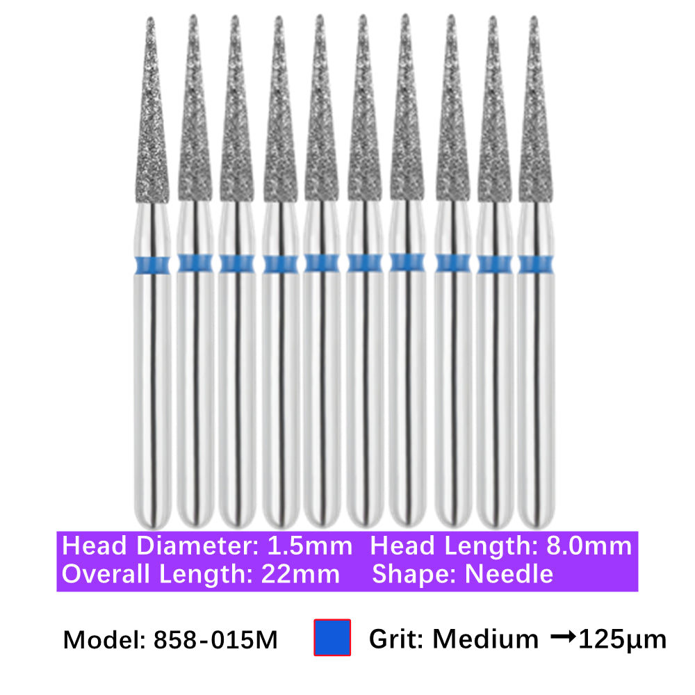 Vakker Dental Needle FG Diamond Bur 858-015M 10/pk