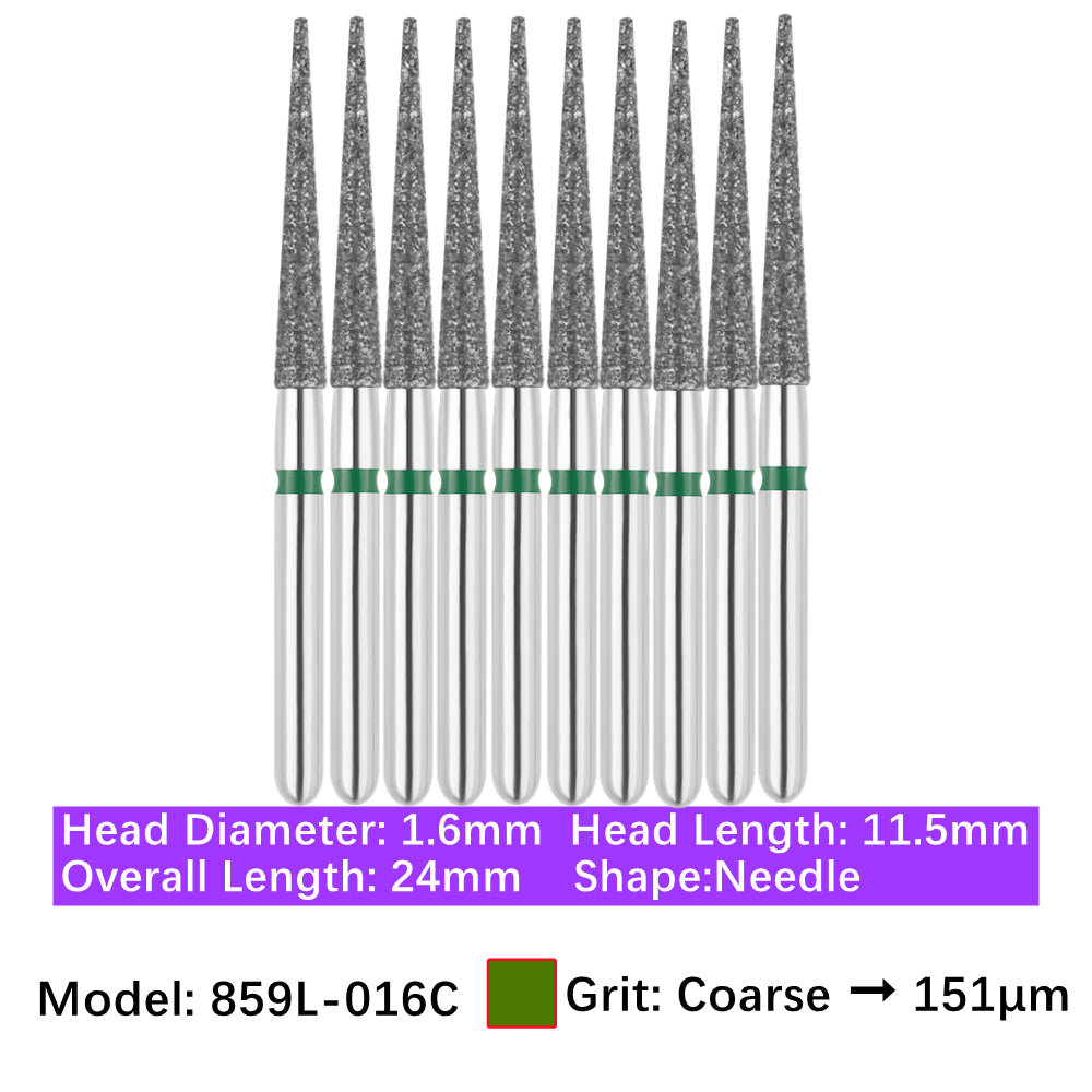 Vakker Dental Long Needle FG Diamond Bur 859L-016C 10/pk