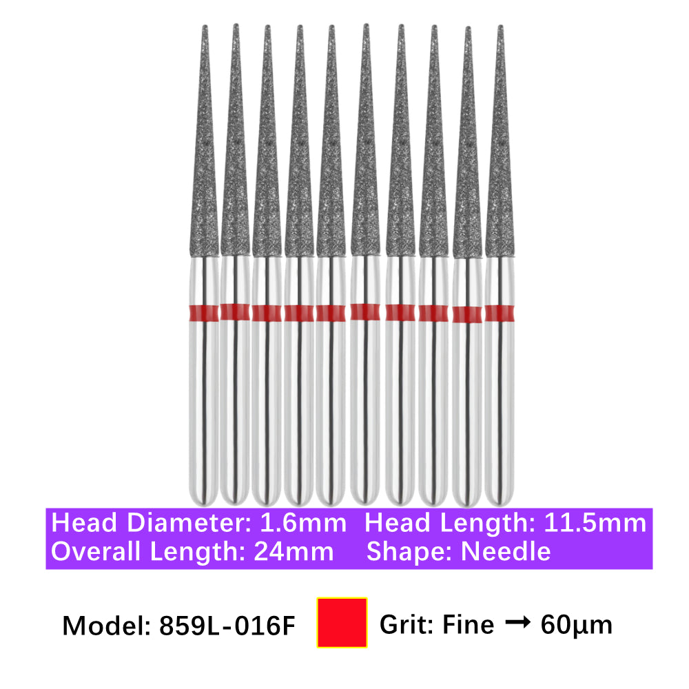 Vakker Dental Long Needle FG Diamond Bur 859L-016F 10/pk