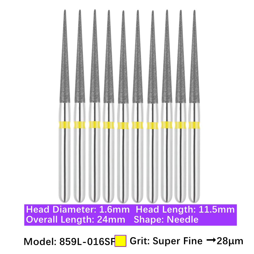 Vakker Dental Long Needle FG Diamond Bur 859L-016SF 10/pk