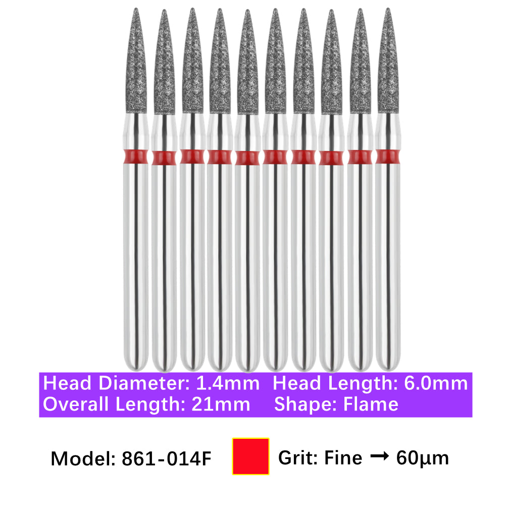Vakker Dental Flame FG Diamond Burs 861-014F 10/pk
