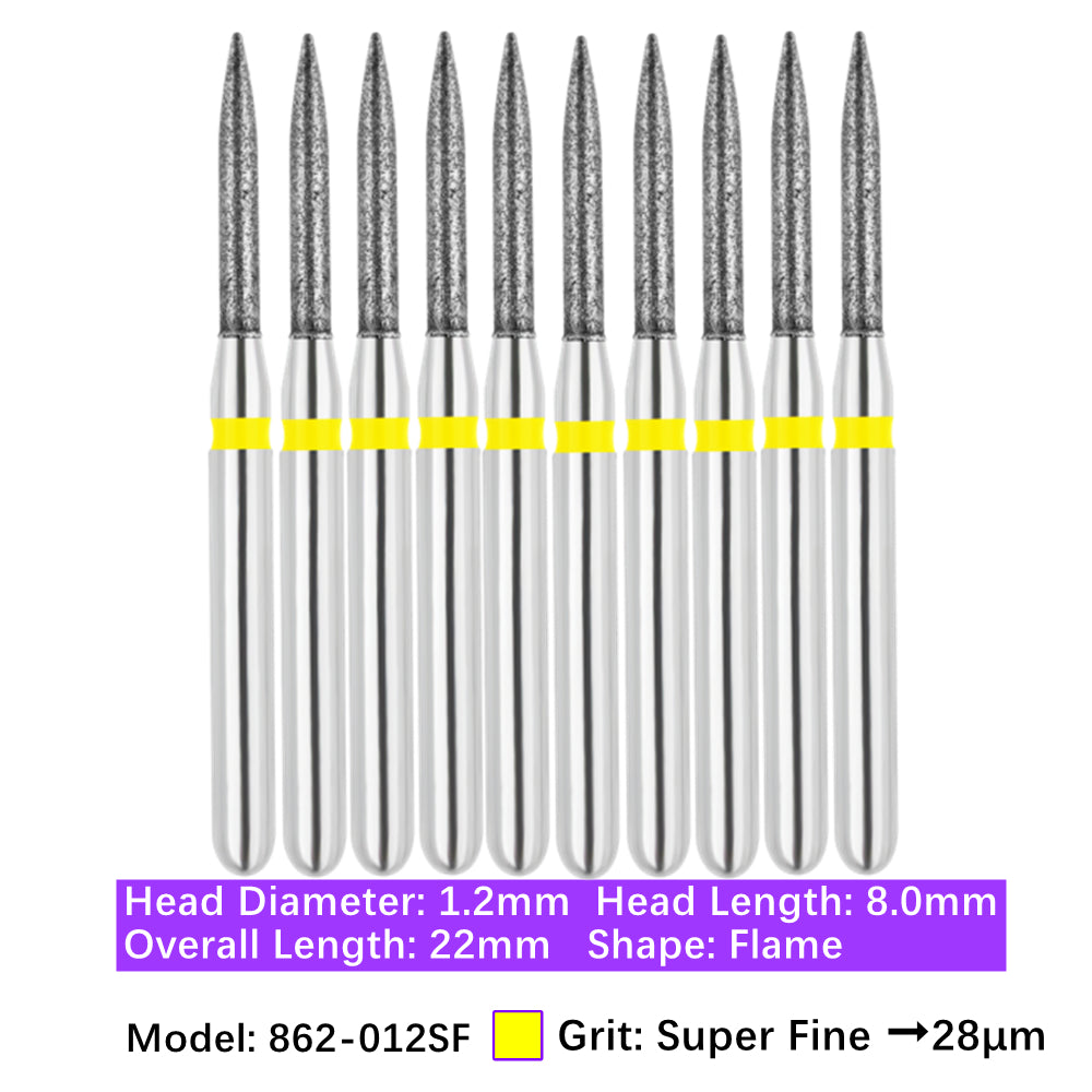 Vakker Dental Flame FG Diamond Burs 862-012SF 10/pk
