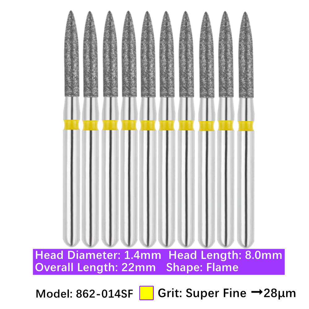 Vakker Dental Flame FG Diamond Burs 862-014SF 10/pk