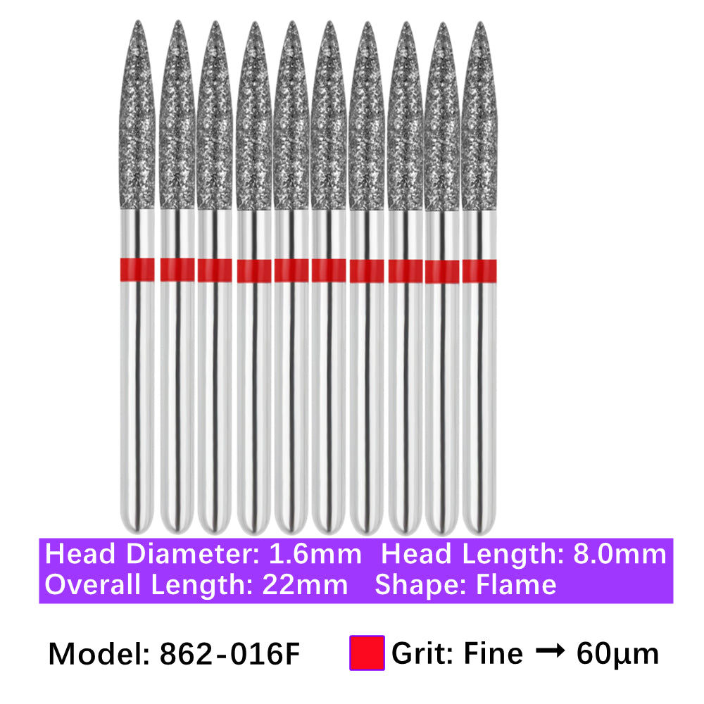 Vakker Vakker Dental Flame FG Diamond Burs 862-016F 10/pk