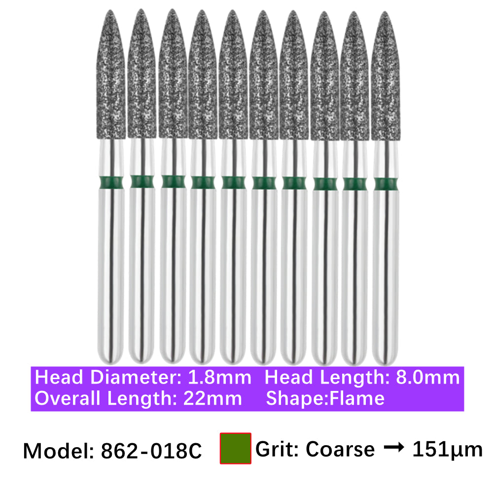 Vakker Vakker Dental Flame FG Diamond Burs 862-018C 10/pk