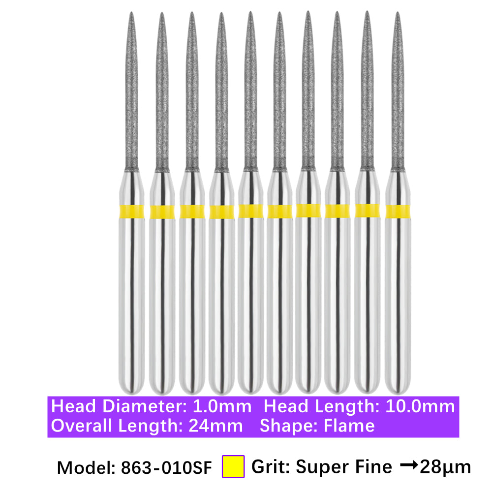 Vakker Vakker Dental Flame FG Diamond Burs 863-010SF 10/pk