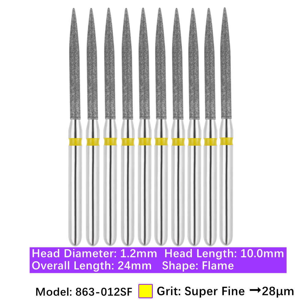 Vakker Vakker Dental Flame FG Diamond Burs 863-012SF 10/pk
