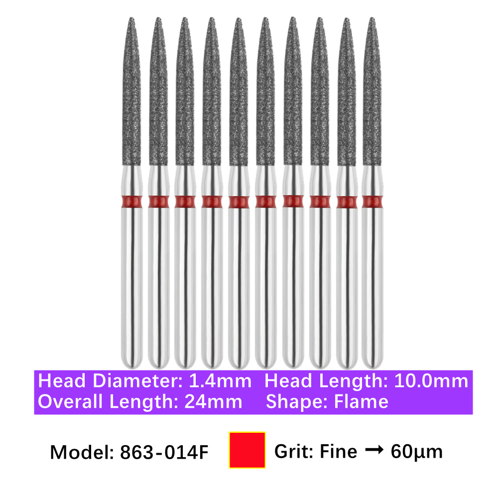 Vakker Vakker Dental Flame FG Diamond Burs 863-014F 10/pk