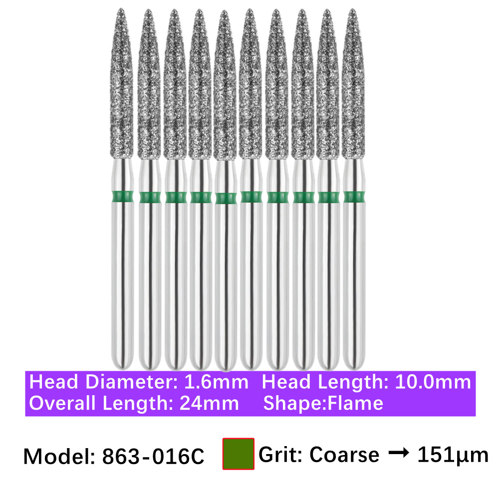 Vakker Vakker Dental Flame FG Diamond Burs 863-016C 10/pk