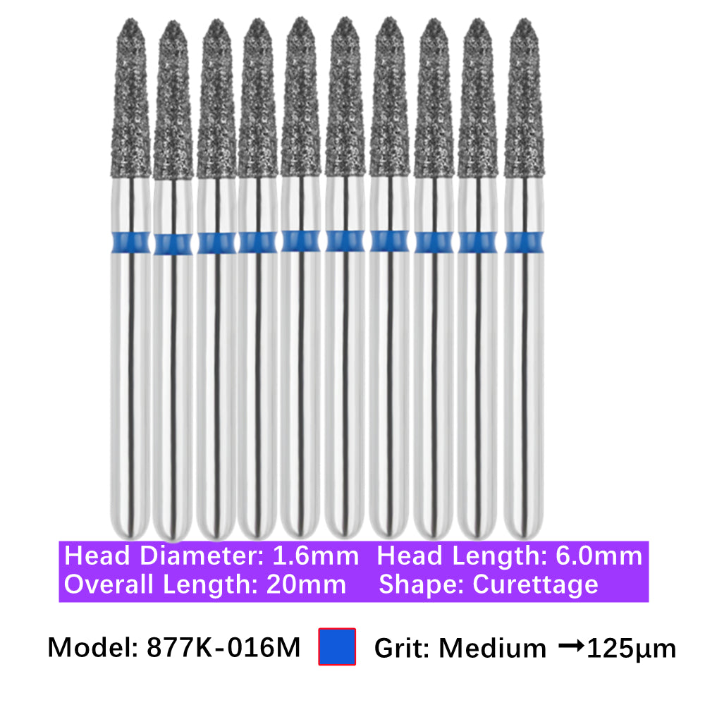 Vakker Dental Gingival Curettage FG Diamond Burs 877K-016M 10/pk