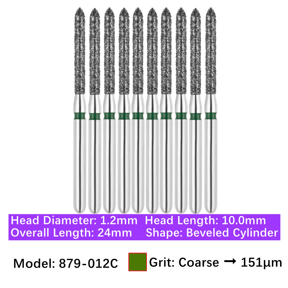 Vakker Dental Bevel Cylinder FG Diamond Burs 879-012C 10/pk