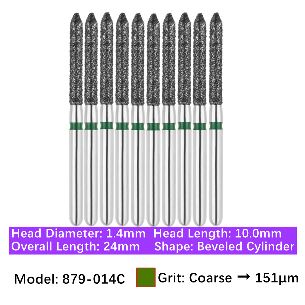 Vakker Dental Bevel Cylinder FG Diamond Burs 879-014C 10/pk