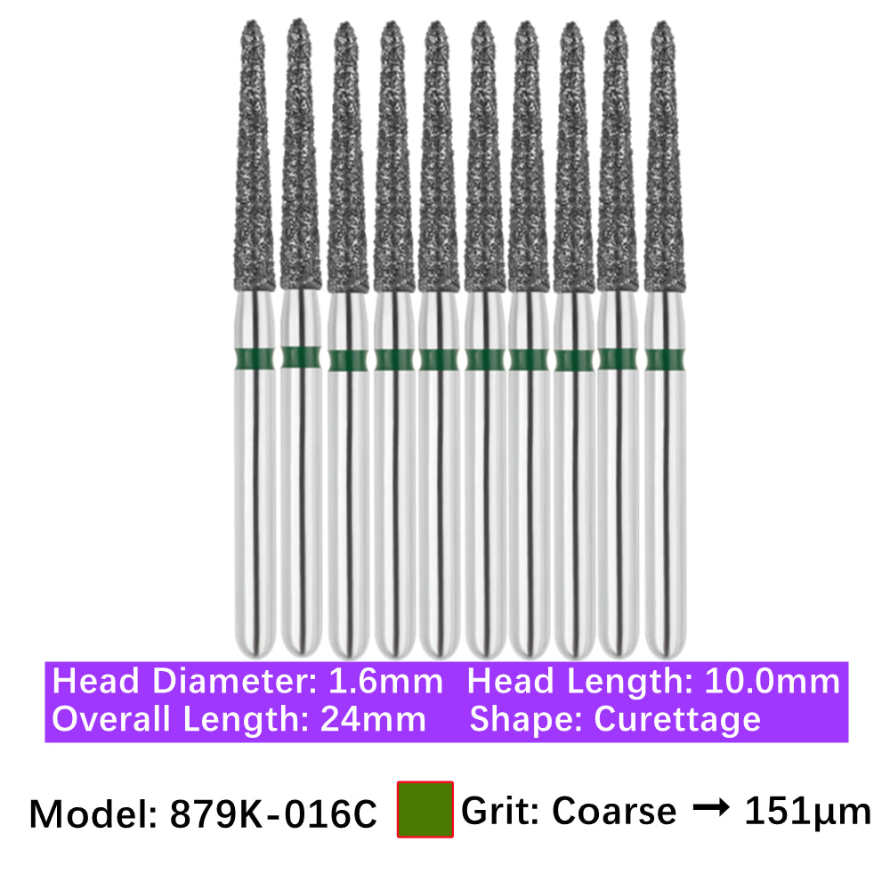 Vakker Dental Gingival Curettage FG Diamond Burs 879K-016C 10/pk