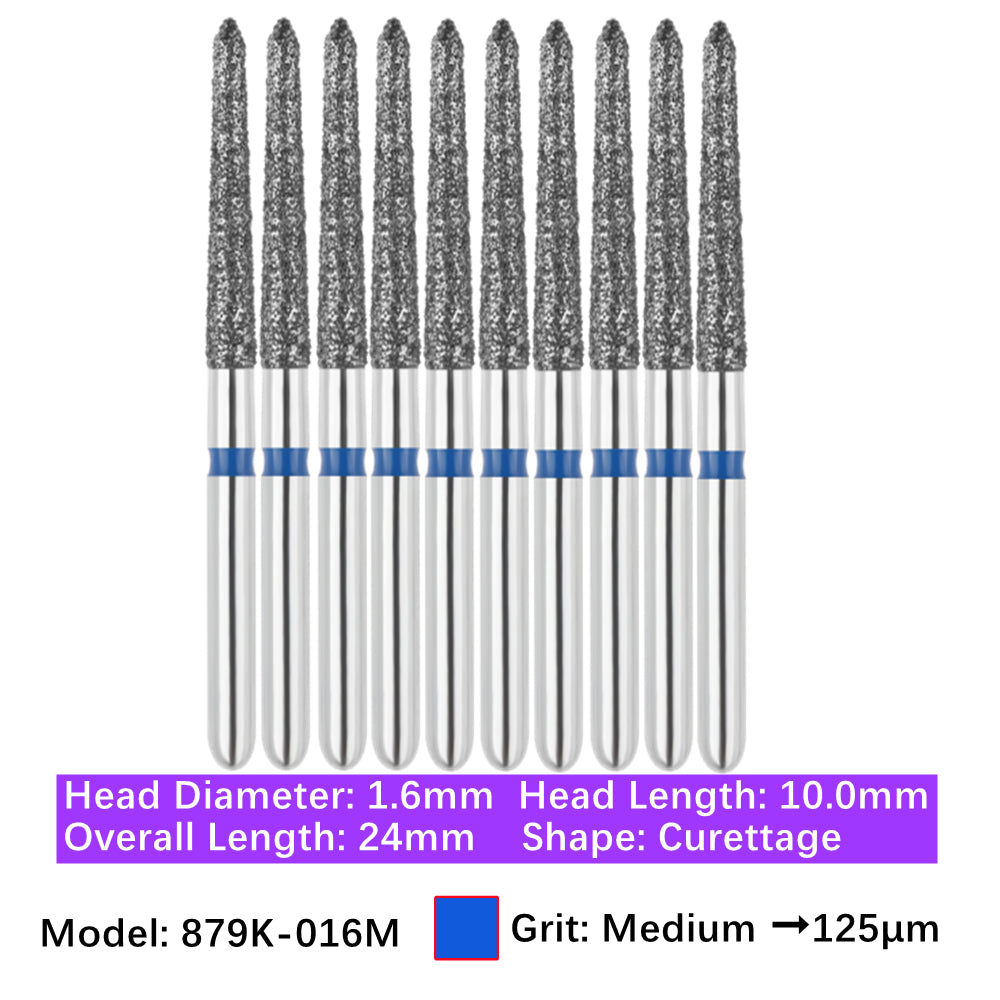 Vakker Dental Gingival Curettage FG Diamond Burs 879K-016M 10/pk