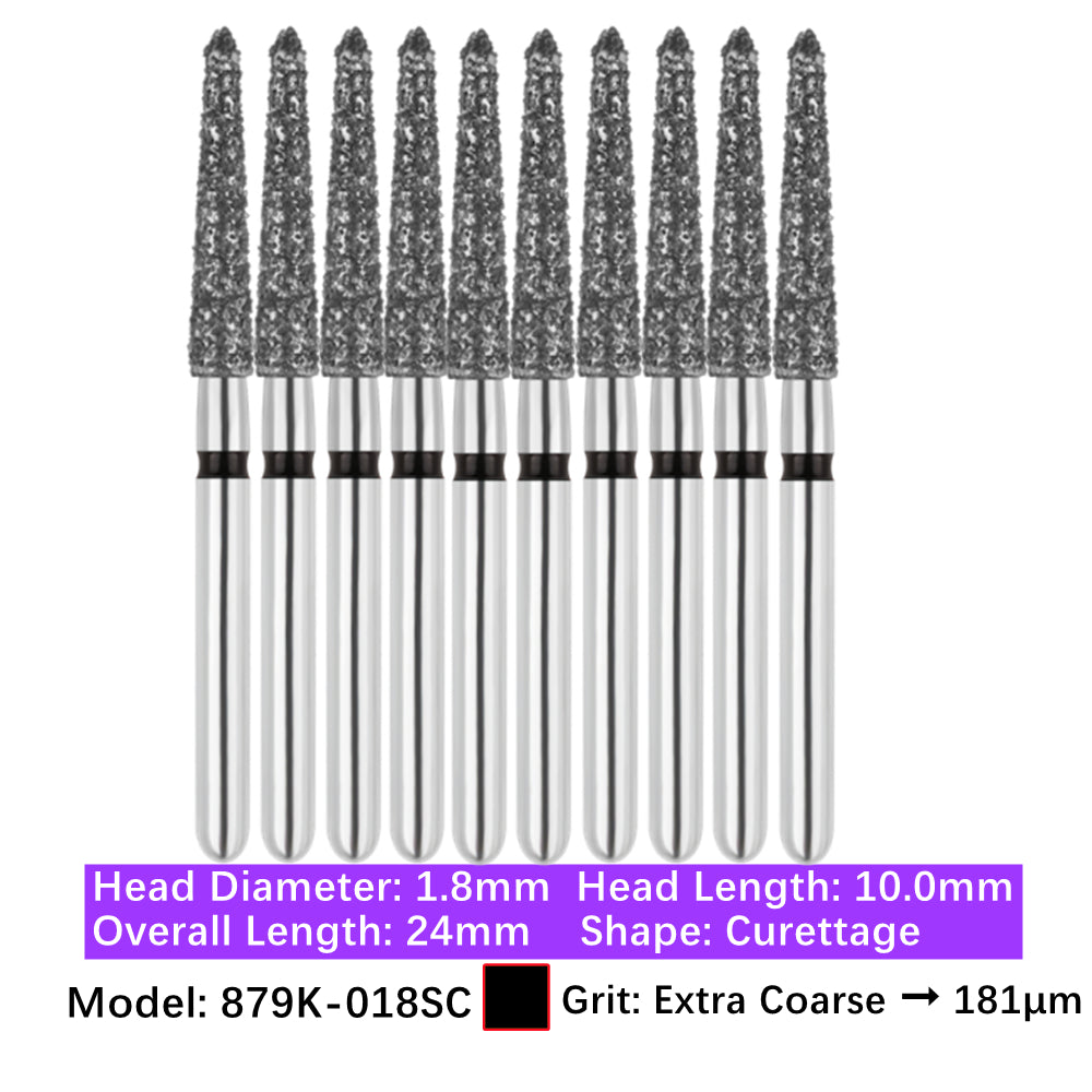 Vakker Dental Gingival Curettage FG Diamond Burs 879K-018SC 10/pk