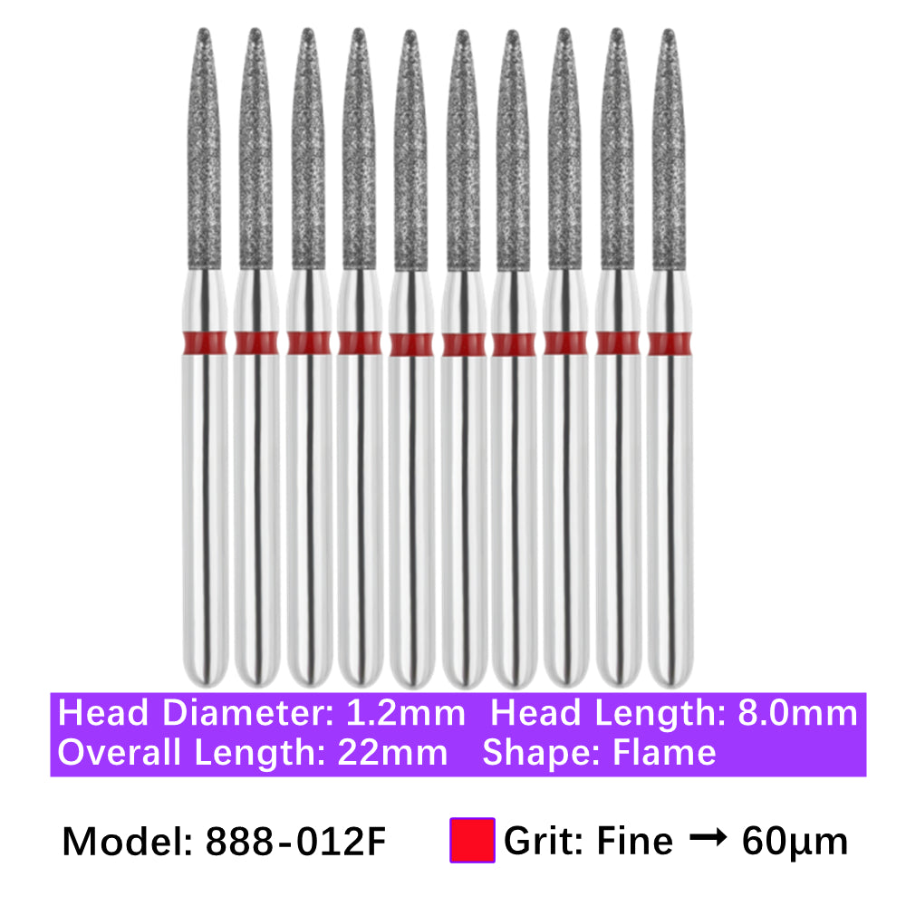 Vakker Vakker Dental Flame FG Diamond Burs 888-012F 10/pk