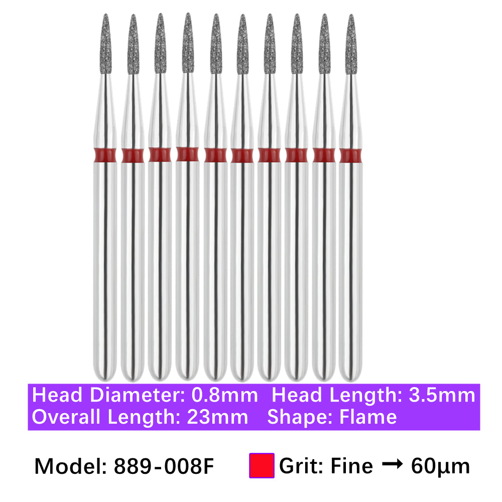 Vakker Vakker Dental Flame FG Diamond Burs 889-008F 10/pk