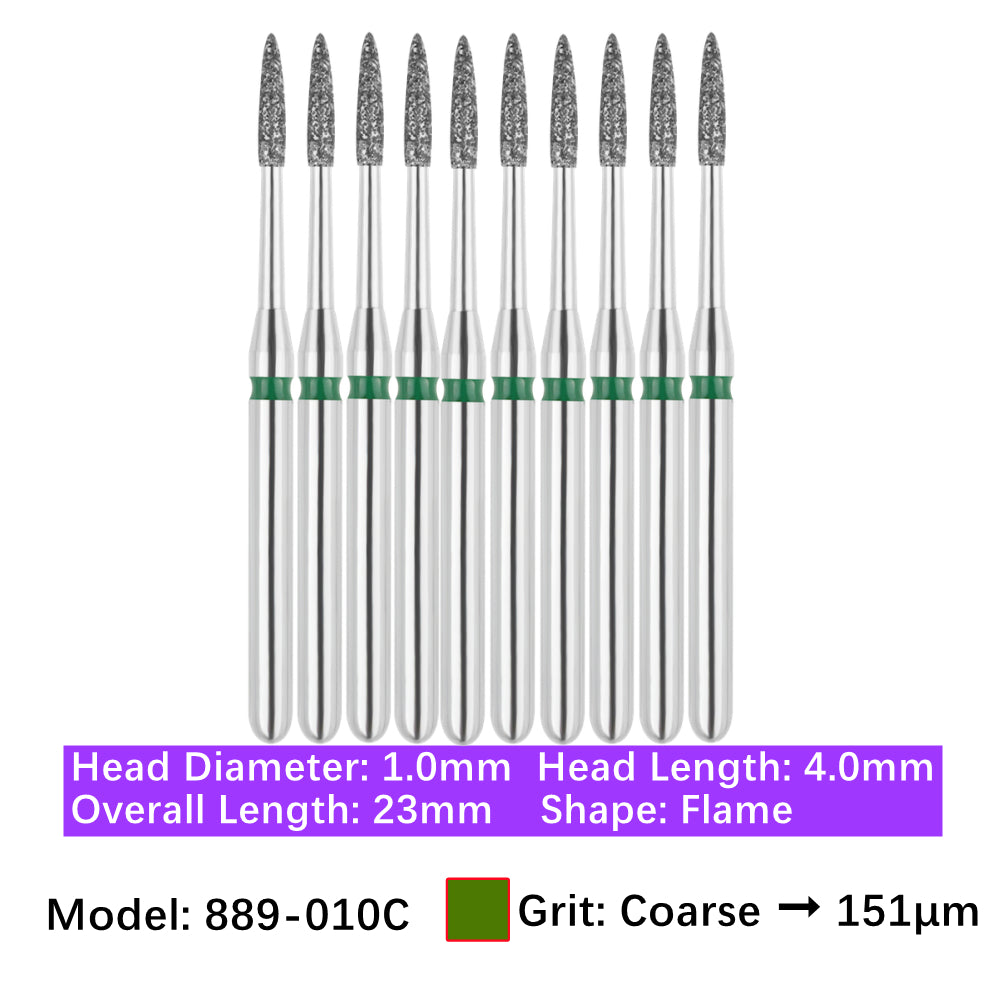 Vakker Vakker Dental Flame FG Diamond Burs 889-010C 10/pk