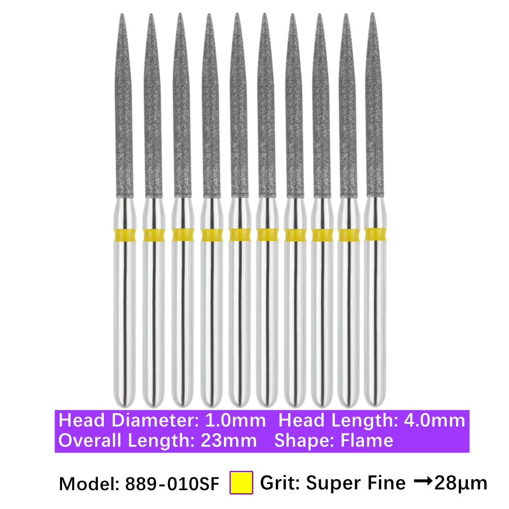 Vakker Vakker Dental Flame FG Diamond Burs 889-010SF 10/pk