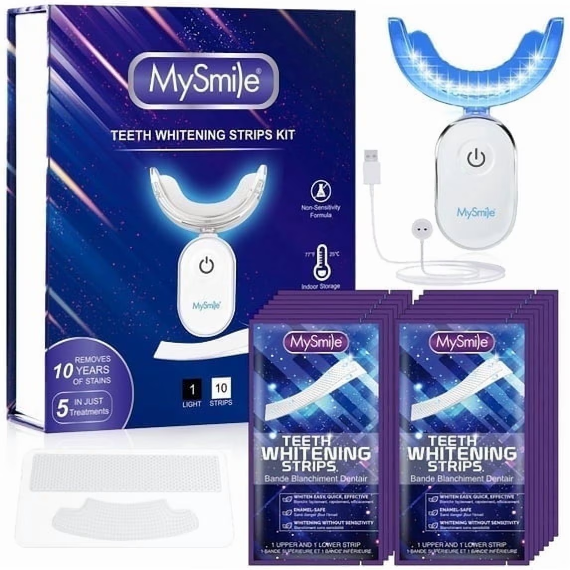 MySmile 28PC Teeth Whitening Strips PAP Tooth Whitestrips